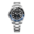 GMT 40 – Black Dial | Steel Bracelet & Blue-Black Ceramic Bezel